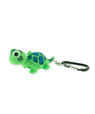 Big Discoveries WildLight Animal Carabiner Flashlight - Mini Animal Keychain Flash Lights for Kids, Nurses, Camping | Fun Wearable Lighting Accessories for Boys, Girls, and Adults Green Turtle