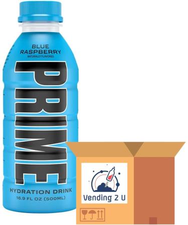 Prime Hydration Drink Variety Pack (16.9oz 6pk) Blue Raspberry Tropical Punch With V2U Custom Koozie - Buy Online on GoSupps.com