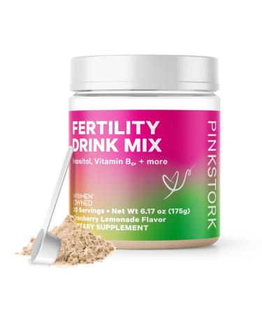Pink Stork Fertility Drink Mix: Cranberry Lemonade Fertility Supplements for Women Hormone Balance Fertility Prenatal Vitamin Inositol Vitamins B6 & B12 Women-Owned 30 Servings
