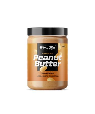 Scitec Nutrition peanut butter - palm oil -free - vegan - low in salt - protein source - sugar -arm - natural energy boost 400 g crunchy crunchy 400 g (1 Pack)