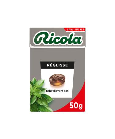 Ricola - Sweets with Swiss Plants - Licorice - Gourmet and Refreshing - Sugar Free - Box of 50g