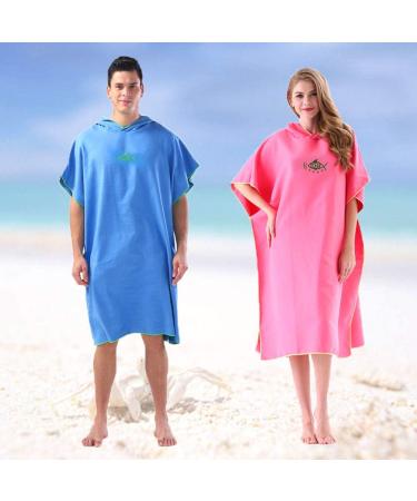Buy Badeponcho | Ultra-Quick Dry Surf Towel Poncho for Men & Women - 90x110cm Rose Red | Perfect Beach & Bathrobe Accessory - Buy Online on GoSupps.com