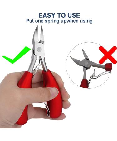 Professional Stainless Steel Toenail Clippers for Thick Nails - 3PCS Set for Ingrown Toenails, Ideal for Men & Seniors - Buy Online on GoSupps.com