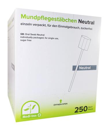 Sugar-free Mundpflegestäbchen With Medi-Inn Taste Oral Hygiene Care (250 Pieces, Neutral Taste)