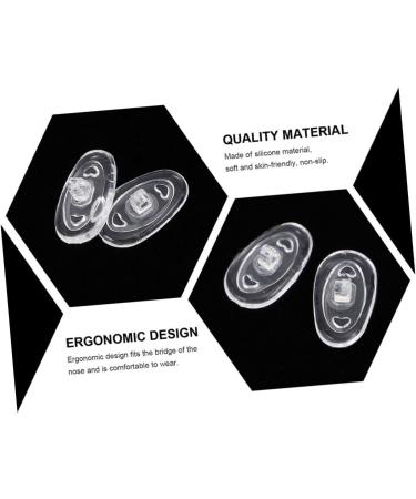 Healeved 40 Pairs Glasses Nose Pads | Replacement Cushions for Comfort & Protection | Slide-Resistant Transparent 1.4x0.8cm - Buy Online on GoSupps.com