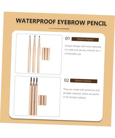  HONMEET 3 x Double Ended Eyebrow Pencil - Brown - Black Pencils - Dark Brown - Make-Up Pen - Eyebrow Pencil - Eyeliner - Eyebrow Pencil - Buy Online on GoSupps.com