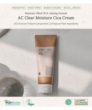 Buy THE PLANT BASE AC Clear Moisture Cica Cream 100ml | Korean Skincare with 76% Centella Asiatica | Hydrating Moisturizer for Clear Skin - Buy Online on GoSupps.com