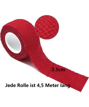 12 Roll Self-Adhesive Finger Plaster Bandage 2.5cm x 4.5m - Elastic Adhesive Tape for Dogs Horses & Animals (Black) - Buy Online on GoSupps.com