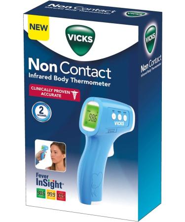 Vicks Non-Contact Infrared Thermometer - Touchless and Fast Forehead, Food, and Bath Thermometer for Adults, Babies, Toddlers, and Kids - Clinically Proven Accuracy - Buy Online on GoSupps.com