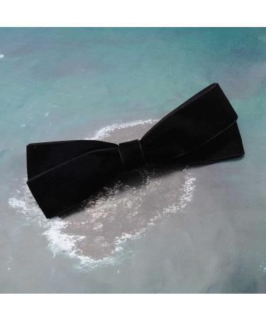 Yheakne Black Velvet Bow Hair Clip | Satin Barrette Headwear for Women & Girls | Winter Hair Accessory Gift - Buy Online on GoSupps.com