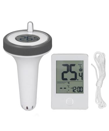 Uadme pool thermometer wireless pool thermometer LCD display 0.1 accuracy waterproof digital floating thermometer temperature meter