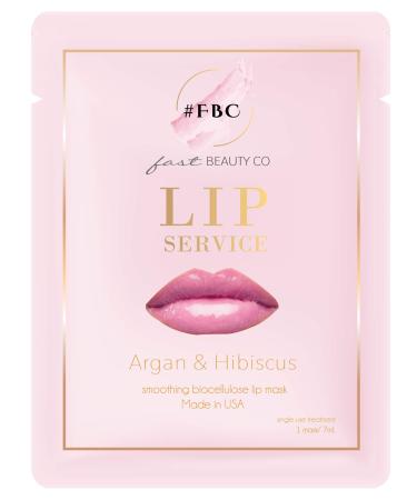 Lip Service! 1 Smoothing Biocellulose Lip Mask With Argan & Hibiscus