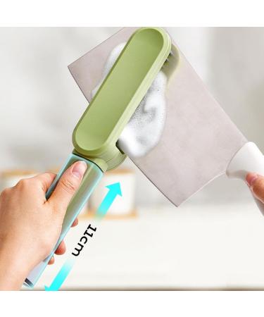 4-in-1 Green Cleaning Brush for Kitchen - Versatile Scrubber & Washing Tool for Utensils Knives & Lids - Buy Online on GoSupps.com