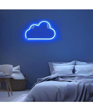 Xiyunte LED Neon Cloud Sign | Battery/USB Operated Wall Decoration | Blue Neon Light for Home & Office - Buy Online on GoSupps.com
