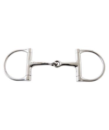 Korsteel Stainless Steel Jointed Dee Ring Snaffle Bit 5.5"