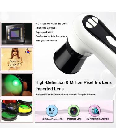 Iridology Camera - 3D Iriscope Eye Analyzer | 8MP HD Lens Double Screen | Ideal for Beauty Salons & Hospitals - International Shipping Available - Buy Online on GoSupps.com