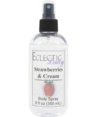 Strawberries and Cream Body Spray 8 ounces Body Mist for Women with Clean Light & Gentle Fragrance Long Lasting Perfume with Comforting Scent for Men & Women Cologne with Soft Subtle Aroma For 8 Fluid Ounces