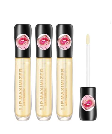 Lip Plumper Lip Gloss Lip Care Serum Plumper Lip Extreme Volume Enhancer Hydrated Lips Moisturize Eliminate Dryness Wrinkles Enhances Plump (3PCS)