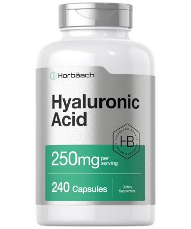 Hyaluronic Acid Capsules | 250 mg | 240 Count | Non-GMO and Gluten Free Supplement | by Horbaach - Buy Online on GoSupps.com