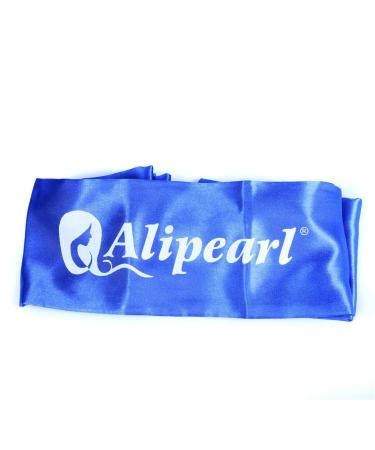 Ali Pearl Blue Satin Edge Scarf for Lace Wigs | Hair Setting Wrap - Buy Online on GoSupps.com