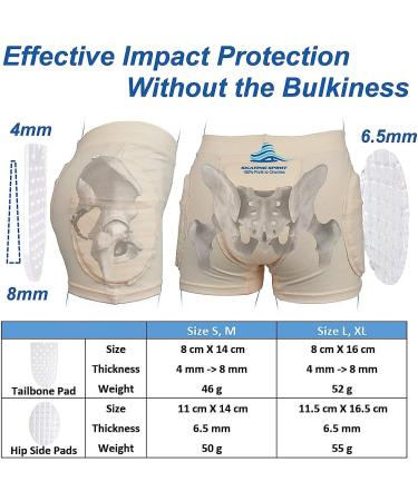 SkatingSpirit Padded Figure Skating Shorts - X-Large Size with Hip Tailbone Gel Pad for Protection - Buy Online on GoSupps.com
