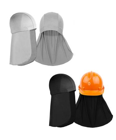 Kaiaiwluo helmet food with neck mask 2 pieces hiking hat neck protection fishing hat unisex foldable breathable sun hat for summer outdoor activities