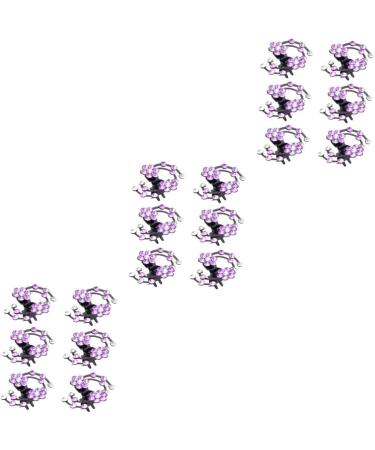 12 pcs Rhinestone Flower Hair Clips for Women - Purple Claw Hair Pins for Bridal & Wedding Accessories - Buy Online on GoSupps.com