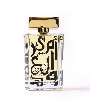 Almas Perfumes Ameer AL Oud Orignal 100% Eau De Parfum Unisex Spray - 3.4 Fl Oz (100 ml) Citruses Natural Aged Oud Roses Amber 3.4 Fl Oz (Pack of 1)