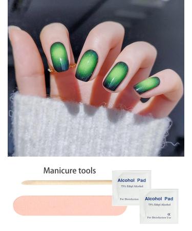 TrueShei Nail Foils - Green Shading UV Gel Nail Film | 20 Self-Adhesive Nail Stickers & Gellack Wraps | Perfect for Stunning Green Halo Manicures - Buy Online on GoSupps.com