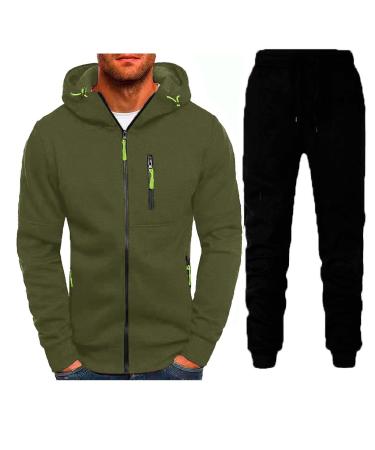 Hanxiulin men's training suit adjust jogging casual zipper training suit autumn and winter leisure clothes leisure suit training suit house suit sweatjacke AG l