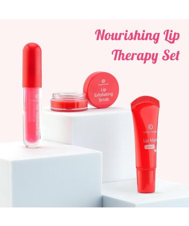 Color Nymph Lip Care Trio - Lip Scrub Overnight Lip Mask & Lip Treatment Oil Intense Hydration Lip Set for Dry Chapped Cracked Lips Exfoliate & Moisturize - 3 Piece Gift Set - Cherry - Buy Online on GoSupps.com