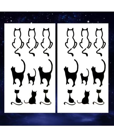 Oottati Small Cute Cat Totem Neck Temporary Tattoo Set (2-Pack) - Buy Online on GoSupps.com