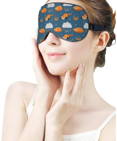 Sleeping Red Panda Pattern Sleep Mask | Adjustable Head Strap Eye Mask for Comfortable Sleep - Buy Online on GoSupps.com