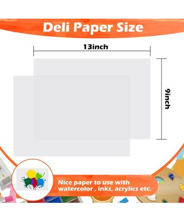 120 Sheets Deli Paper Sheets Transparent Paper Translucent Clear Paper Tracing Paper for Drawing Wax Paper Printing Sketching Calligraphy Pencil Ink Markers  White (9 x 13 Inch) 9 x 13 Inches - Buy Online on GoSupps.com