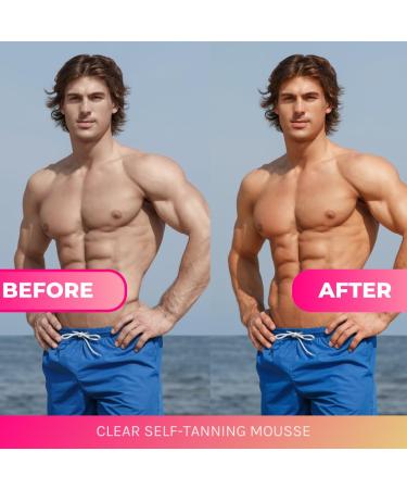 Man Tan Clear Self Tanning Mousse - Achieve a Natural Glow | International Shipping Available - Buy Online on GoSupps.com