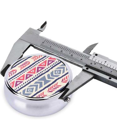 Plain Geometric Floral Pattern Round Pill Box | 3 Compartment Organizer | Portable Travel Pill Box for International Shipping - Buy Online on GoSupps.com