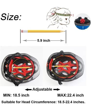 HENXING Kids Helmet Knee Elbow Pads Wrist Guard Set Red | Adjustable Protective Gear for Cycling, Skateboarding, Roller Skating | Boys Girls 4-12 Years - Buy Online on GoSupps.com