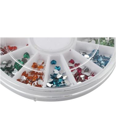 Peowuieu 300 Pieces 2 mm 12 Colours Nail Art UV Acrylic Lace Rhinestone Wheel - Buy Online on GoSupps.com