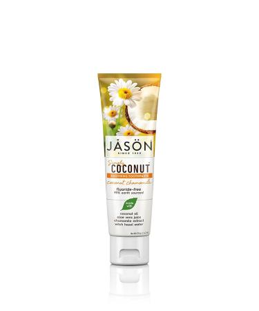 Jason Natural Simply Coconut Soothing Toothpaste - Coconut Chamomile 4.2 oz | Natural Oral Care - Buy Online on GoSupps.com