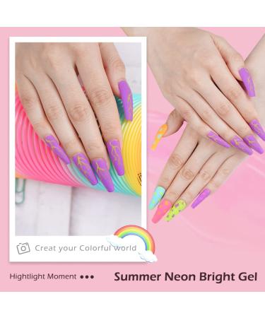 TOBEGLAM Neon Gel Nail Polish Set - 6PCS Vivacious Bright Colors for DIY Nail Art | Soak Off UV LED Polish Kit - Perfect Mother's Day Gift for Women - Buy Online on GoSupps.com