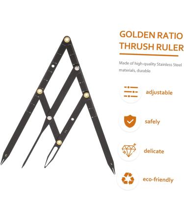 Angoily 7 Pcs Second Generation Scale Microblading Ruler Eyebrow Measuring Rulers Metal Makeup Set 25x5x0.6cmx7pcs Blackx7pcs - Buy Online on GoSupps.com