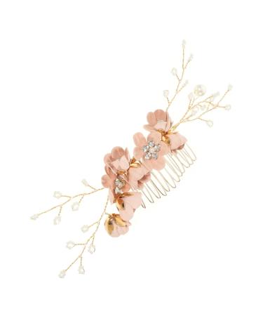 FRCOLOR Flower Hair Comb Hanfu Hair Accessories Hair Comb for Women Decorative Rhinestone Hair Accessories Hair Accessories for Women Side Hair Comb Fairy Jewelry for Women