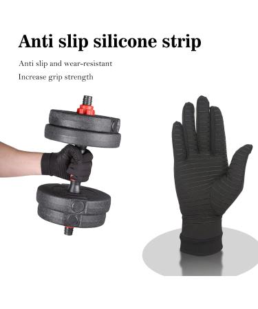 Buy 5R Arthritis Gloves for Women & Men | Copper Fit Full Finger Compression Support Gloves - Large Size - Buy Online on GoSupps.com