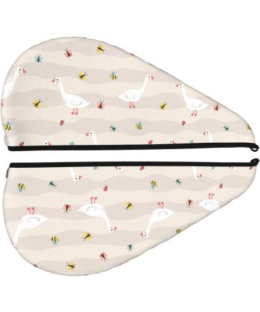 Hair Towel Wrap - Quick Drying Towel Turban with Button | Funny Goose Design for Effortless Hair Drying - Buy Online on GoSupps.com