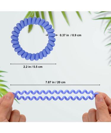 Jesslab Spiral Hair Ties - 10 PC Traceless No-Damage Plastic Coil Ponytail Holders for Girls & Women - Color Sorted (#15) - International Shipping Available - Buy Online on GoSupps.com