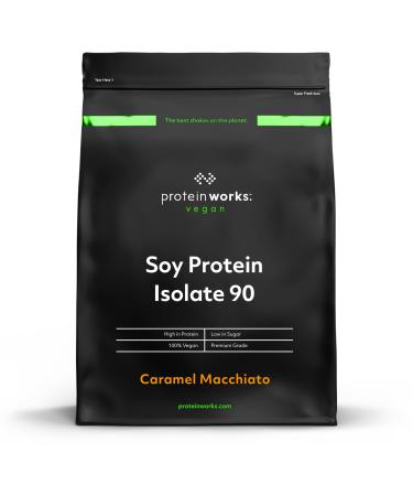Protein Works Soy Protein 90 (Isolate) Protein Powder | 100% Plant-Based | Low Fat | No Added Sugar | Gluten-Free | Caramel Macchiato | 2 Kg Caramel Macchiato 2kg