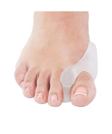 NatraCure Gel Big Toe Bunion Guards & Toe Spreaders (2 Pieces) - Pain Relief for Crooked, Overlapping Toes, Pressure, Protector, Corrector, Shield, Spacer, Pad, Separator, Cushion - 1315-M CAT 2PK 2 Count (Pack of 1)