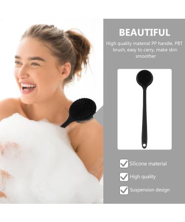 Shop Premium Back Scrubber & Bathing Brush | Multifunctional Body Brush with Black Handle for Massage & Peeling - Ideal for Showers - Buy Online on GoSupps.com