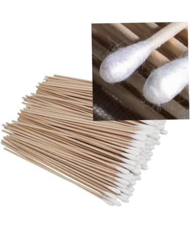 100 Pieces 6 Inch Wooden Sticks Cotton Swab Cleaning Cotton Sticks Wood Cotton Buds Makeup Cosmetic Applicator Sticks Cotton swab - Buy Online on GoSupps.com