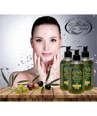  BIO JALAL Original Aleppo liquid soap 75% olive oil and 25% laurel oil 250ml ideal for hands body and hair natural product from Turkey - Buy Online on GoSupps.com